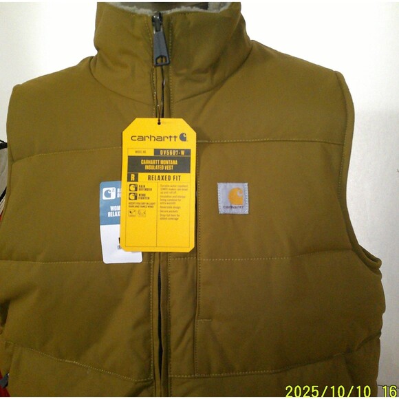 Carhartt S NWT $129 Women Montana Reversible Relaxed Fit Insulated Vest Brown - Picture 6 of 10